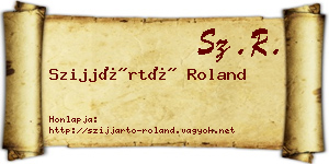 Szijjártó Roland névjegykártya