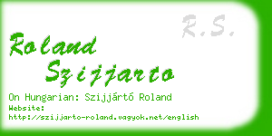 roland szijjarto business card